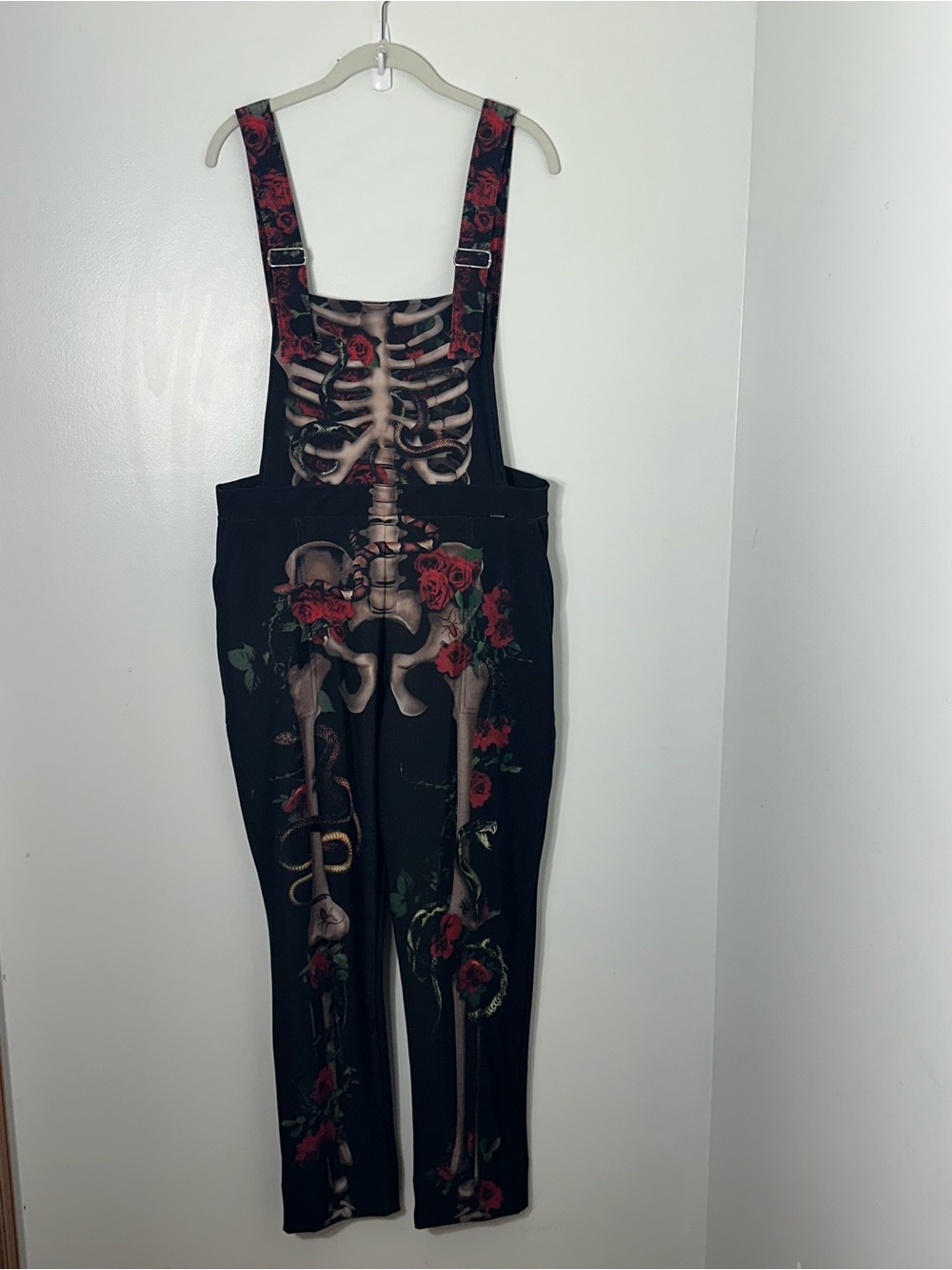 BlackMilk | Creeper Ribs Long Overalls XL NWT Gothic Skeleton Roses Snake Vault